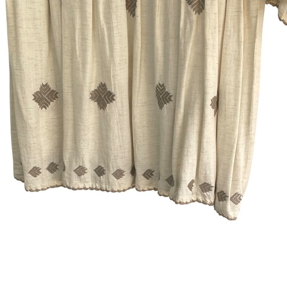 Meena Mehal Linen Embroidered kimono cardigan Size M - Picture 5 of 11